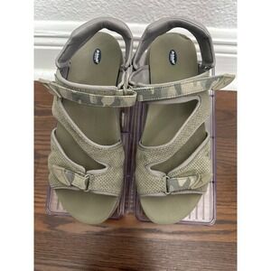 Dr Scholls Adelle 2 Womens 9.5M Olive Green Camo Sport Sandals Hiking Utility